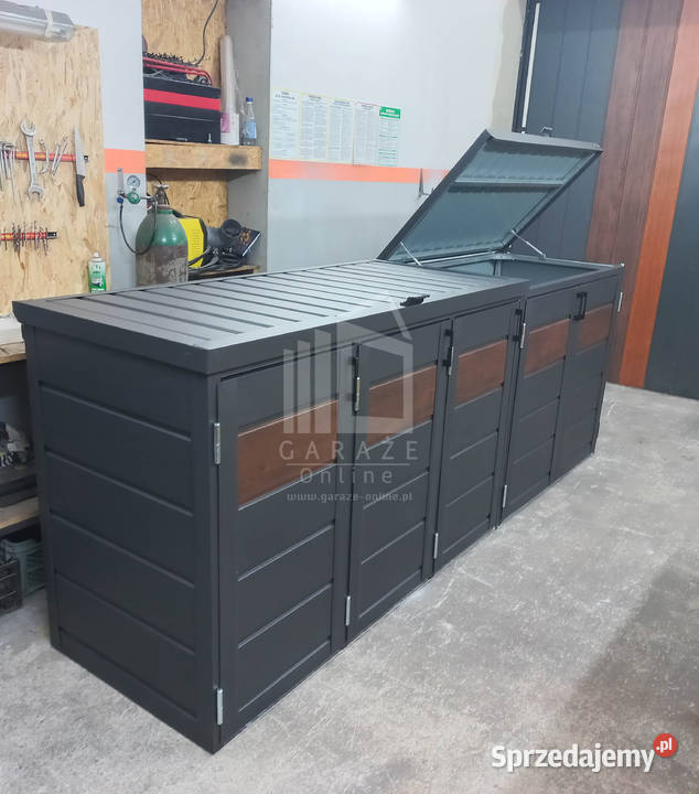 wiata śmietnikowa obudowa kubłów 345x80x120 Nowy Sącz