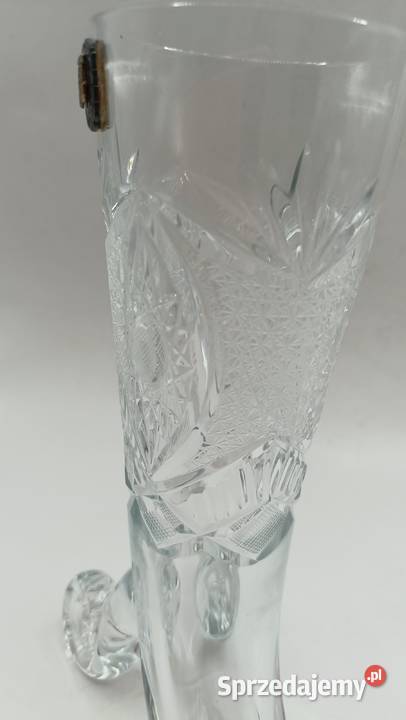 Róg obfitości szklany kryształowy z naklejką Zamość