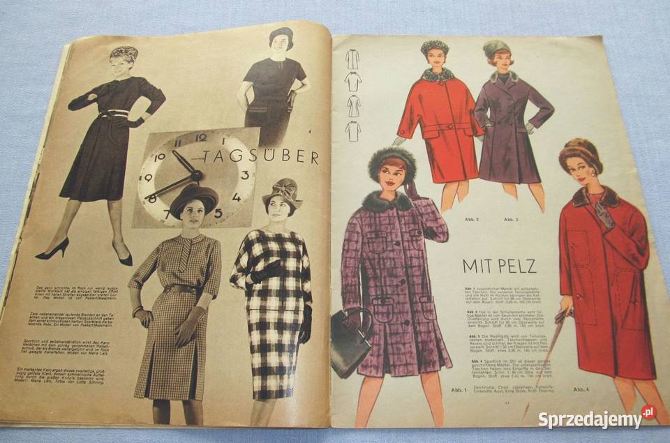 Berlins Modenblatt 121962 z wykrojami Vintage kujawsko-pomorskie Skępe