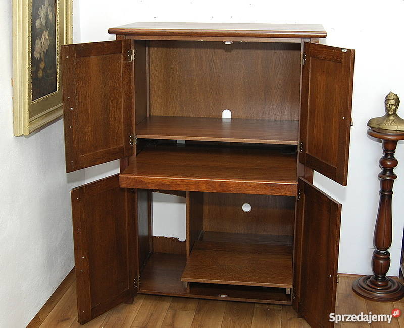 SEKRETARZYK SEKRETERA BIURKO SZAFKA KOMPUTER DĄB Meble Świdnica