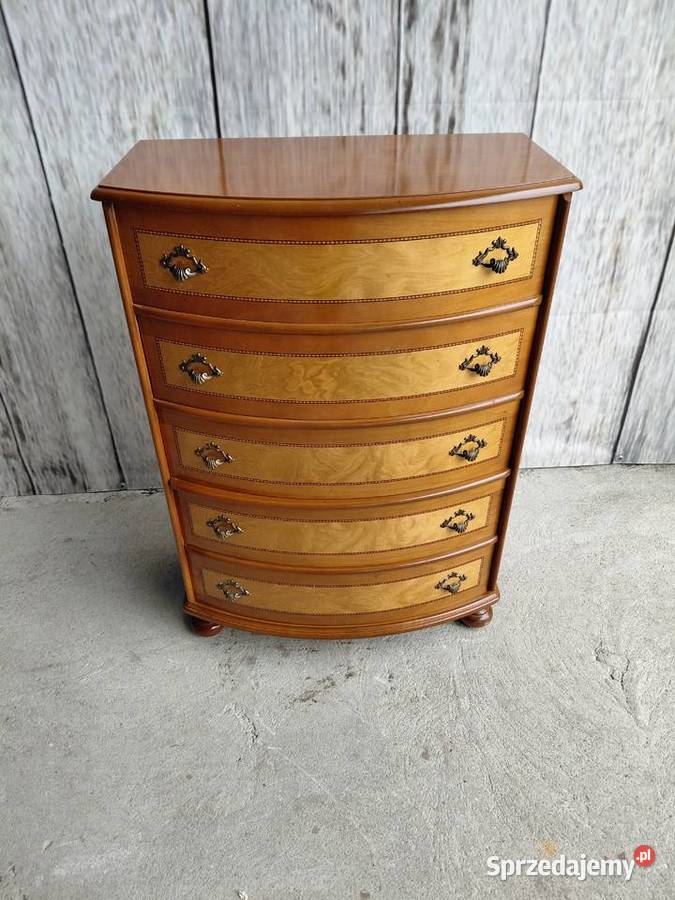 Szafka komoda brzuchatka gięta z intarsją w sprzedam
