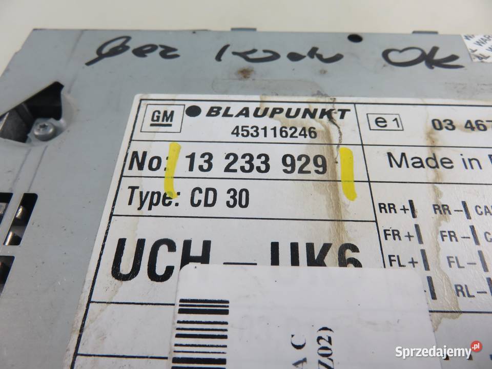 RADIO OPEL VECTRA C Kombi Z02 13233929 24461295 Radioodtwarzacze małopolskie
