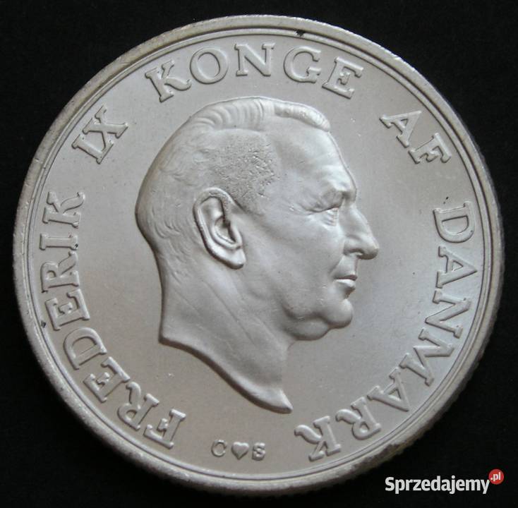 DANIA 2 KORONY 1958 FREDERIK MARGRETE SREBRO łódzkie Łódź