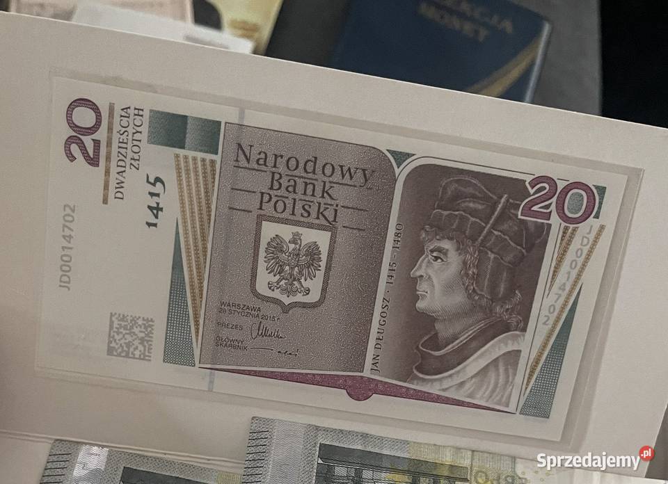 Banknot kolekcjonerski 20 Jan Długosz 1415 wielkopolskie Śrem