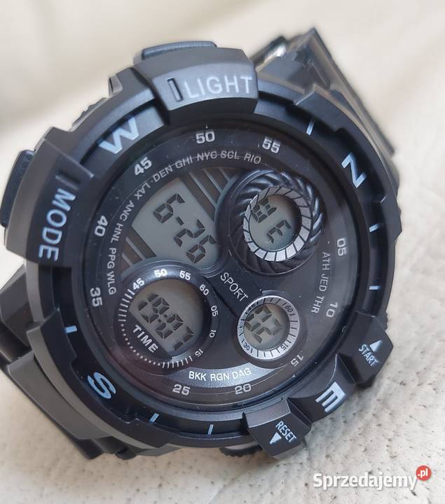Masywny męski zegarek sportowy wielofunkcyjny mazowieckie Warszawa
