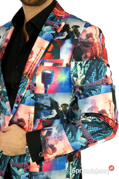 GIOVANNI PERA Marynarka Męska D807 kolorowa Ostrów Wielkopolski