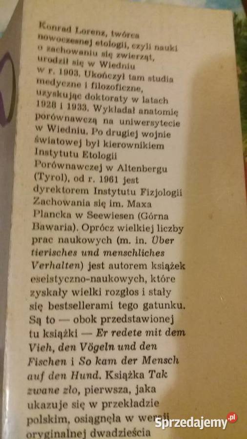 Lorenz książki Tak zwane zło unikatowe prezenty Warszawa sprzedam