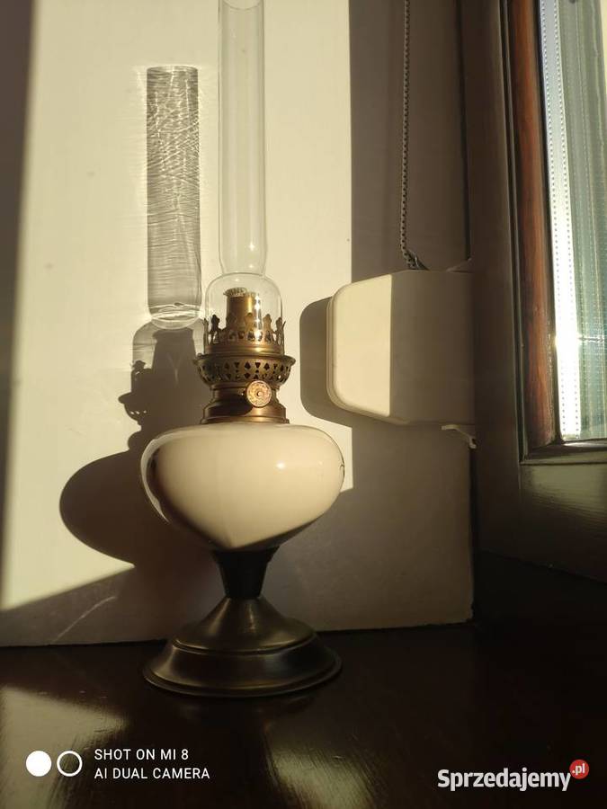 Stara francuska porcelanowa lampa naftowa małopolskie sprzedam