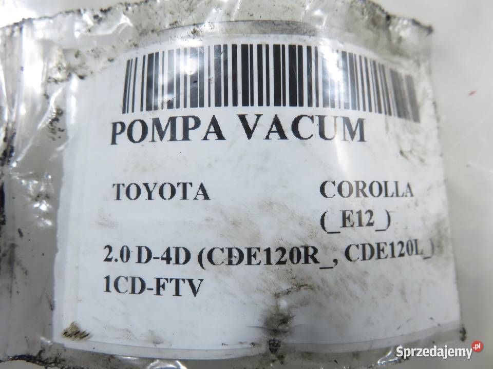 POMPA VACUM TOYOTA COROLLA E12 20 D4D 2930027010 małopolskie