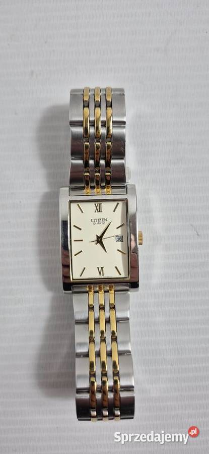Elegancki CITIZEN Quartz Tank Bicolor Nowa Biłgoraj