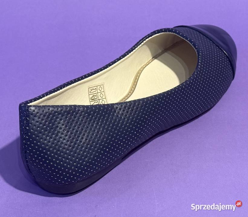 Granatowe baleriny połysk rozmiar 37 BAL9 Żyrardów