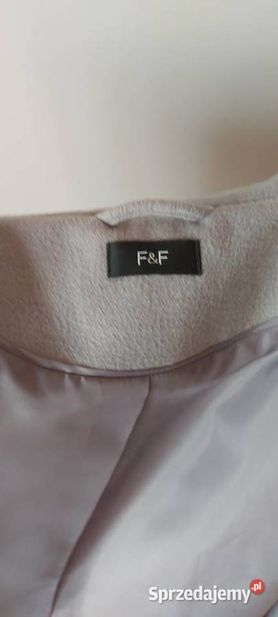 Jasnoszary płaszcz damski FF rozmiar 42 Bez wzoru Tychy