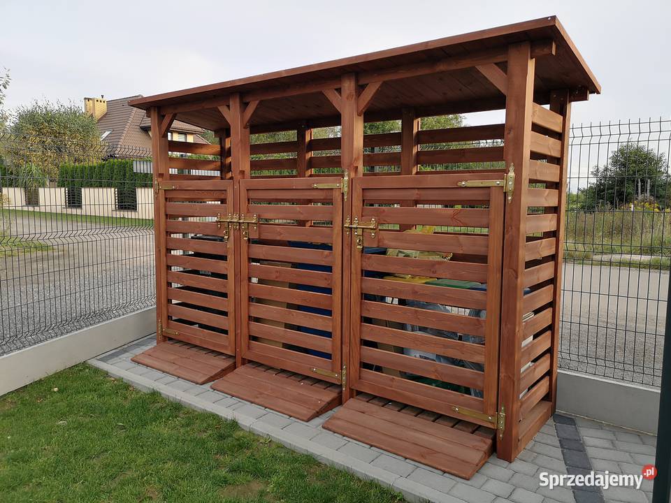 Zabudowa na kosze miejsce do segregacji z dachem śląskie Kalety