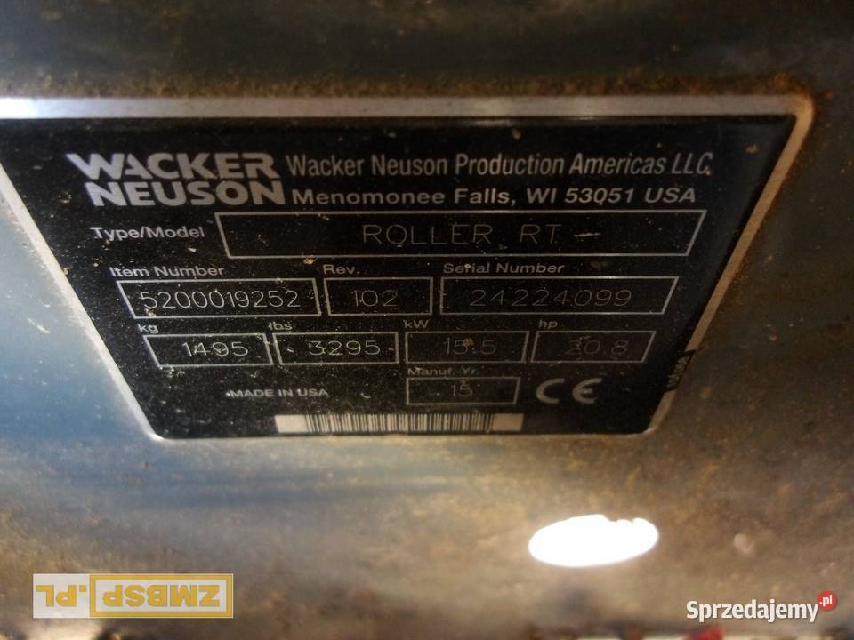 Walec okołkowany zdalnie sterowany Wacker Neuson Pleszew