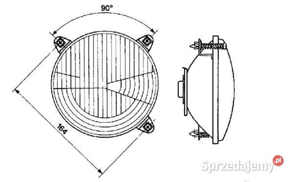Element optyczny reflektora okrągły 1425 mm Cobo Kamionna