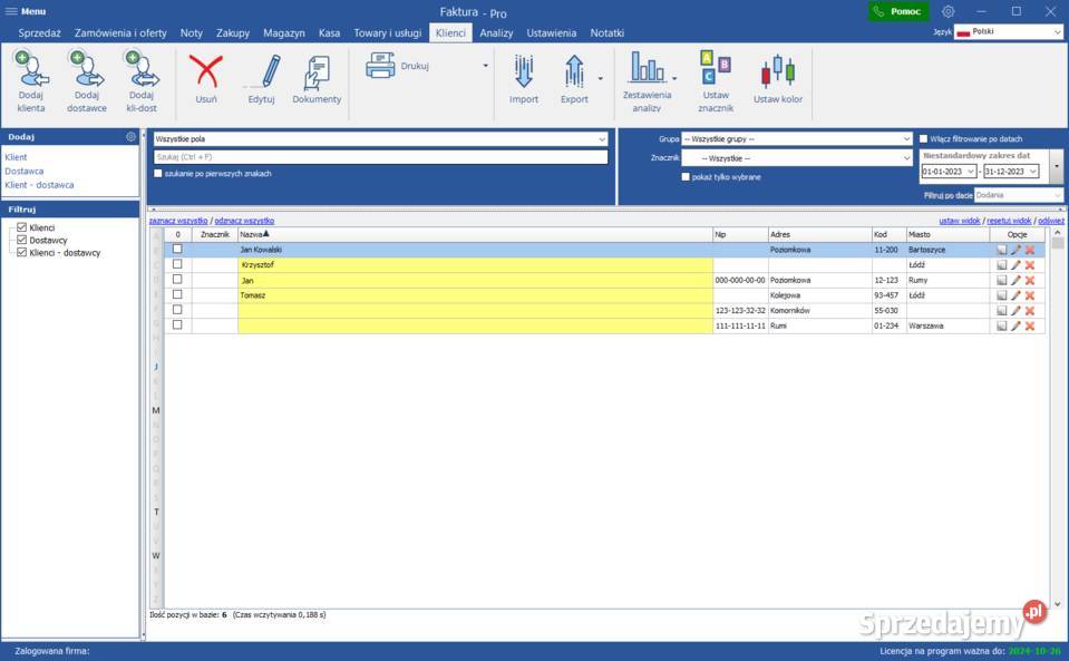 Faktura Pro faktury z magazynem i KSeF biurowe Łódź sprzedam