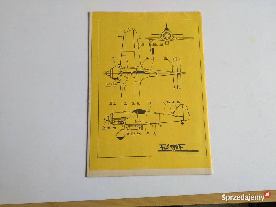 Mały Modelarz 31991 Samolot myśliwski FW 190 F 2 Modelarstwo śląskie Dąbrowa Górnicza