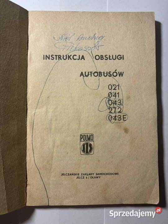 Instrukcja obsługi autobusów Krosno sprzedam