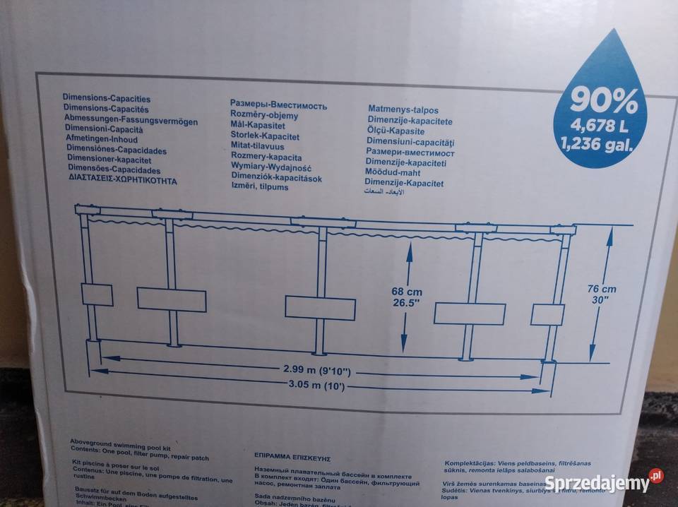 NAJTANIEJ Basen Stelażowy 305x76 Na Stelażu Zabrze