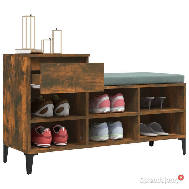 Półka na buty przydymiony dąb 102x36x60 WM821217 Warszawa