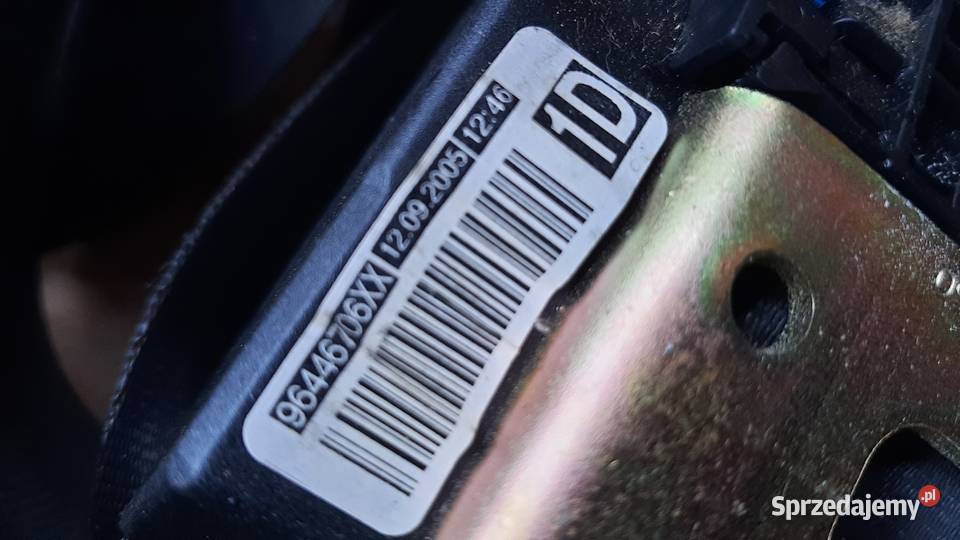 pas pasy bezpieczeństwa przód przednie peugeot