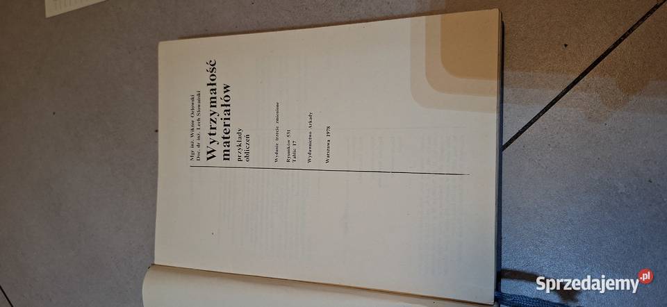 Wytrzymałość materiałów Jerzy Misiag Wacław Łęczyca sprzedam