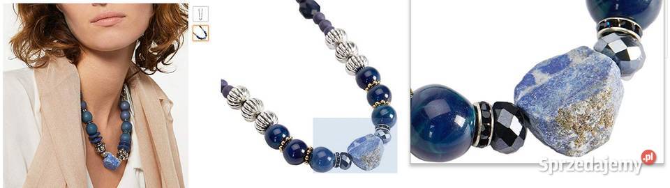 Parfois Blue Ink Necklace Women naszyjnik korale lubelskie Zamość sprzedam