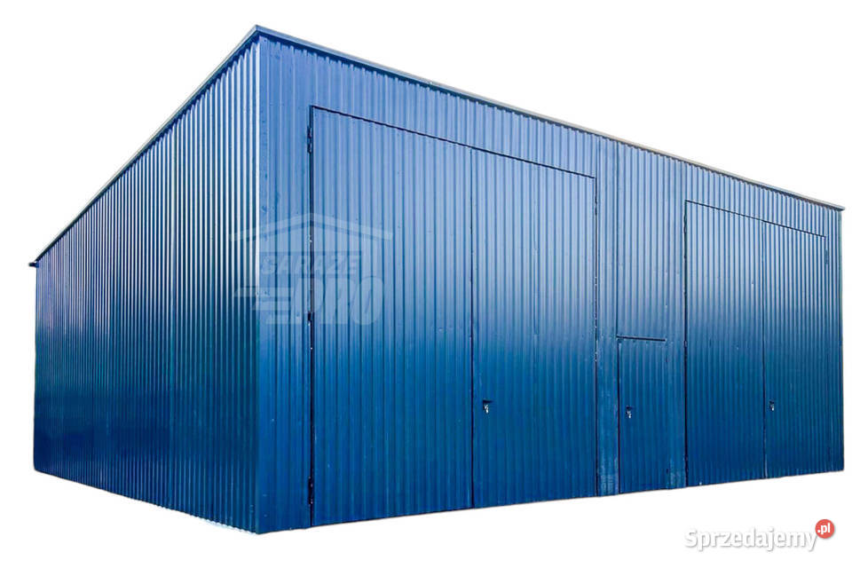 Hala Garaż Blaszany 12x6m 2x Bramy dwuskrzydłowe Olsztyn
