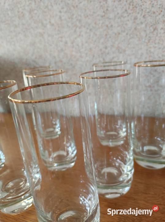 literatki szklanki złocone grube złocone prl Szklanki i kufle Dom i Ogród Kielce sprzedam