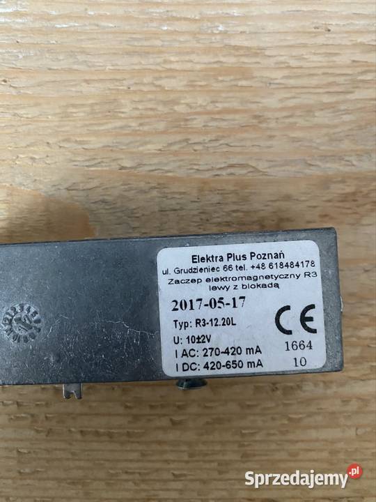 Zaczep elektromagnetyczny R3Lewy 24V Drzwi Skawina