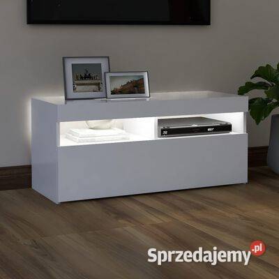 vidaXL Szafka pod TV z oświetleniem LED biała mazowieckie Warszawa