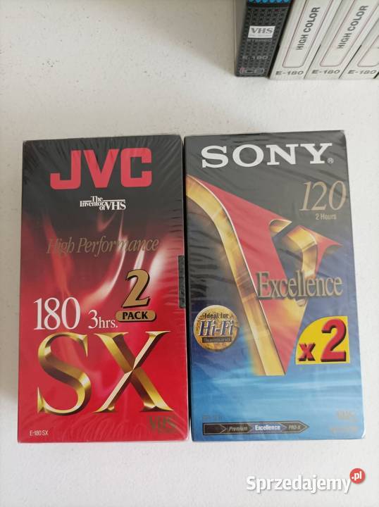 Kasety VHS nowe zafoliowane dolnośląskie Dzierżoniów sprzedam