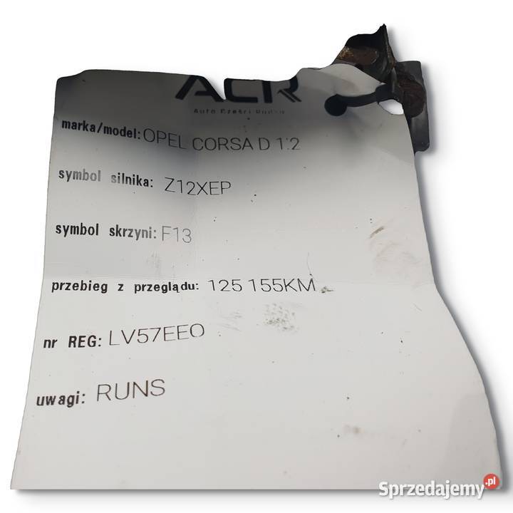 ROZRUSZNIK Opel Corsa D 12 16V bosch Chełm sprzedam