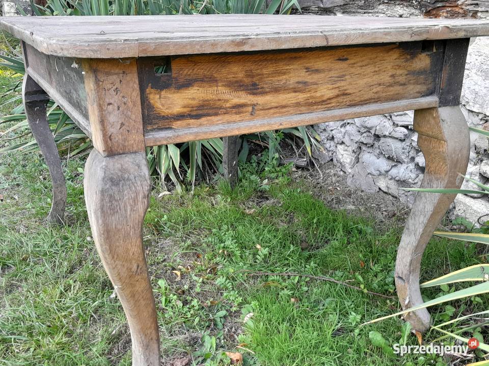 Duzy piękny stary zabytkowy drewniany stół do śląskie Dąbrowa Górnicza