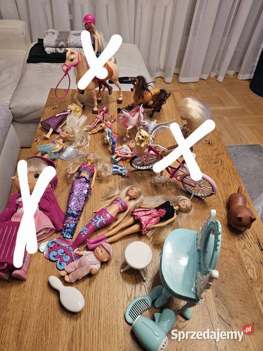 Zestaw lalek Barbie Entchatimals i kucykow