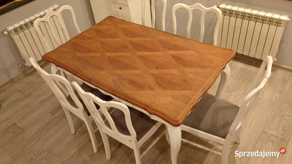 Stół z krzesłami lite drewno wielkopolskie Leszno