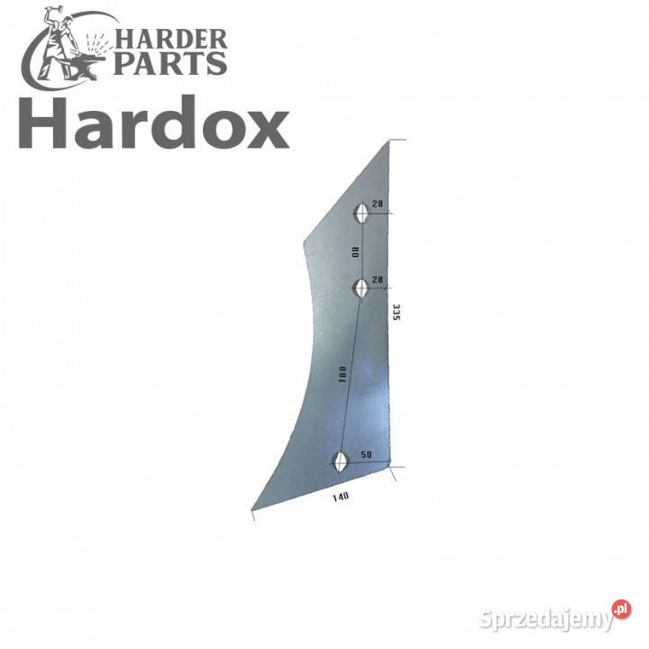 Pierś HARDOX 5955/L części do pługa DURO