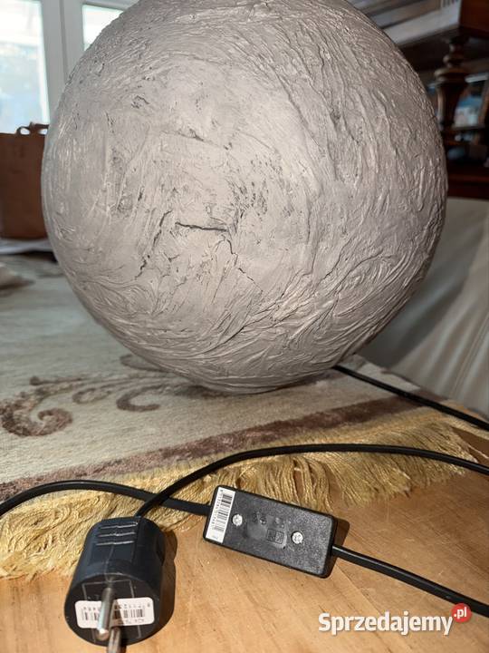efektowna wielka lampa handmade ratan tworzywo dolnośląskie sprzedam