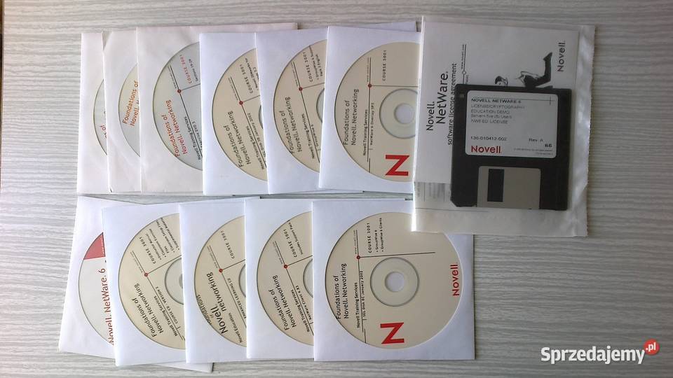 Kurs 3001 Novell NetWare 6 podręcznik CD DVD zachodniopomorskie Szczecin sprzedam