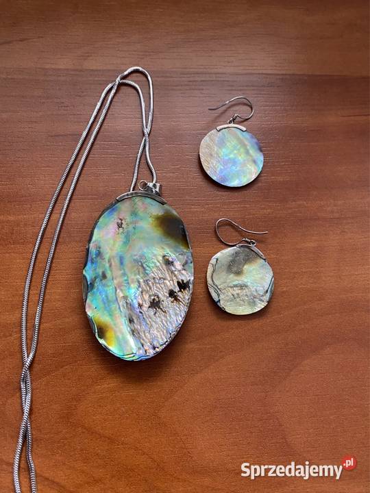 Komplet łańcuszek z zawieszką i kolczyki