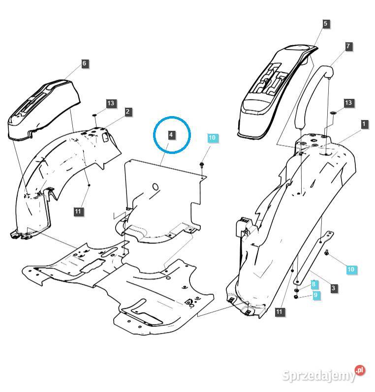 Obudowa centralna TRG870 LS Tractor 40202514 Tajęcina