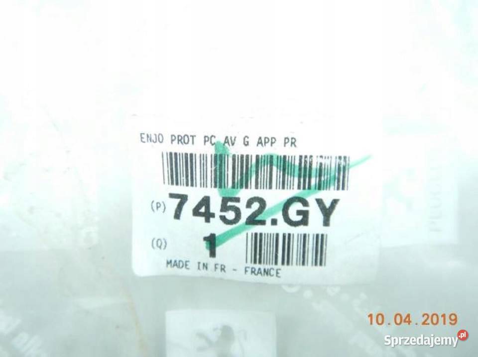 LISTWA ZDERZAKA LEWY PRZÓD PEUGEOT 307 0508