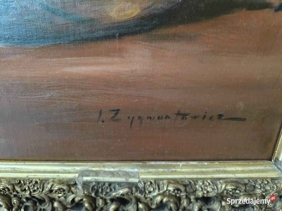 Obraz olejny martwa natura sygnowany Ignacy Malarstwo sprzedam