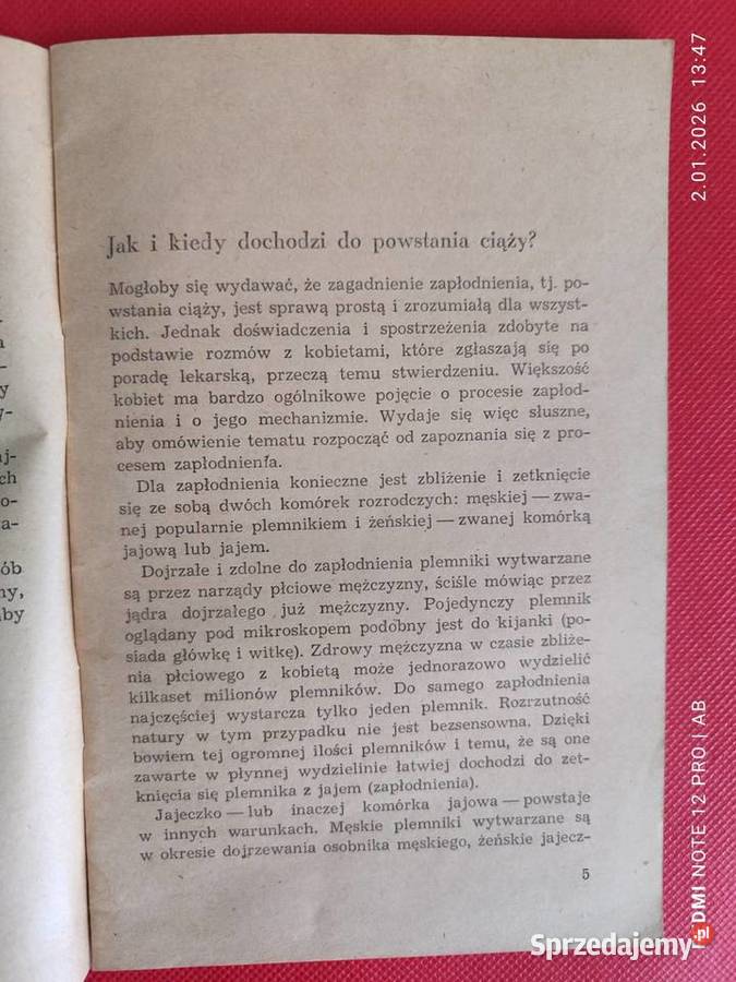 Czy jestem w ciąży dr Zb Sternadel PZWL 1973 r Katowice sprzedam
