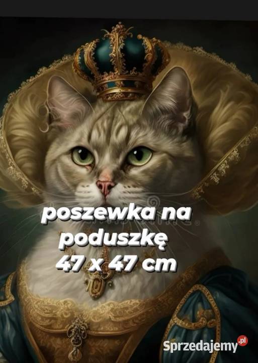 KOT W KRÓLEWSKIM STROJUPOSZEWKA NA PODUSZKĘ Pabianice