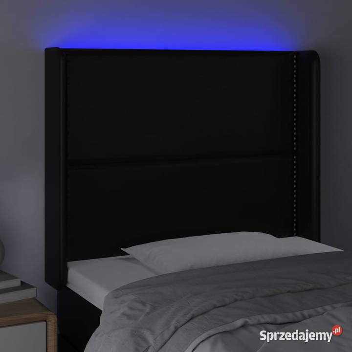 Zagłówek do łóżka z LED czarny 103x16x118128 Warszawa