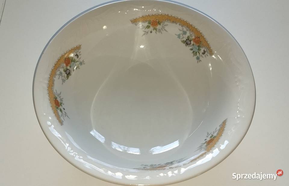 Vintage porcelanowa miska z motywem kwiatowym Miski