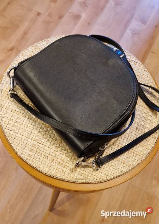 Mała ale pakowna TOREBKA skórzana czarna prawie Lublin sprzedam