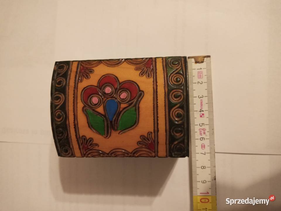 Szkatułka drewniana PRL