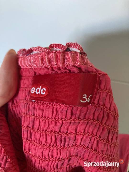 Śliczna kolorowa midi sukienka Edc by Esprit Długość Midi Nisko